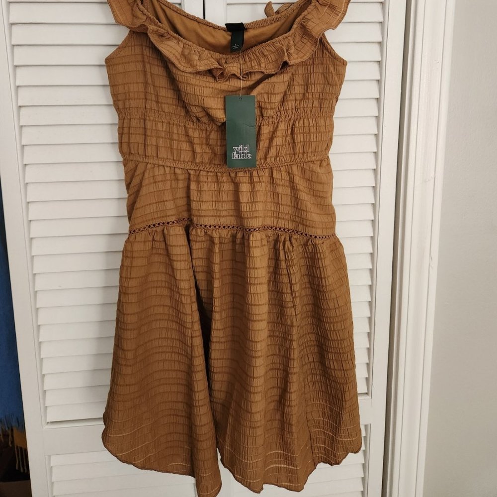 NWT Wild Fable Ruffled Mini Dress - Picture 3 of 4